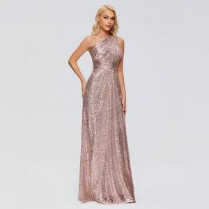 NWT➰CICINIA Bailey One Shoulder Sequins Bridesmaid Dress〰️